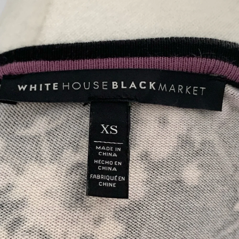 WHITE HOUSE BLACK MARKET Women’s Black with Purple Pink Floral Size: XS